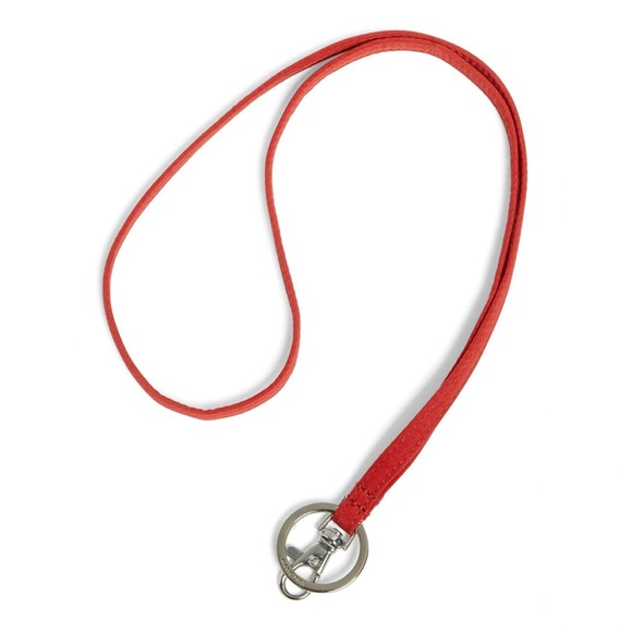 Vera Bradley Accessories - VERA BRADLEY Red Lanyard Key Ring ID Clip NWT